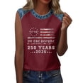 thumbnail image 6 of Hearthz 1776-2026 Freedom 250th Anniversary Shirt Raglan Sleeveless Tank Tops for Women We the People Patriotic Vest American Flag 250th Anniversary USA Shirt Women, 6 of 7