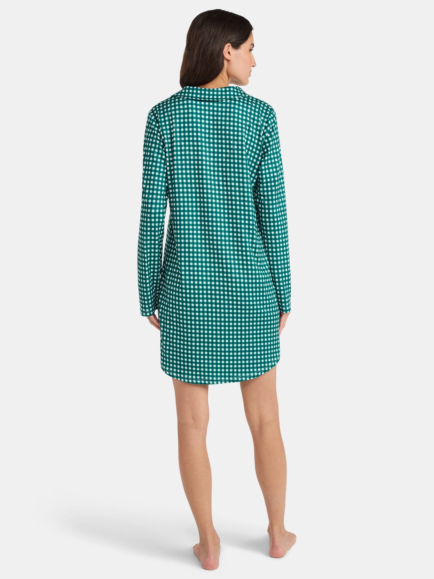 Martha Stewart Everyday Women's Henley Sleepshirt with Long Sleeves, Sizes S-XXL