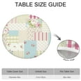 thumbnail image 6 of Pioneer Flower Floral Print Pattern Round Fitted Tablecloth with Elastic Edge,Dining Table Cover Waterproof,Outdoor Round Tablecloth for Camping,Dining,Indoor and Outdoor, 6 of 7