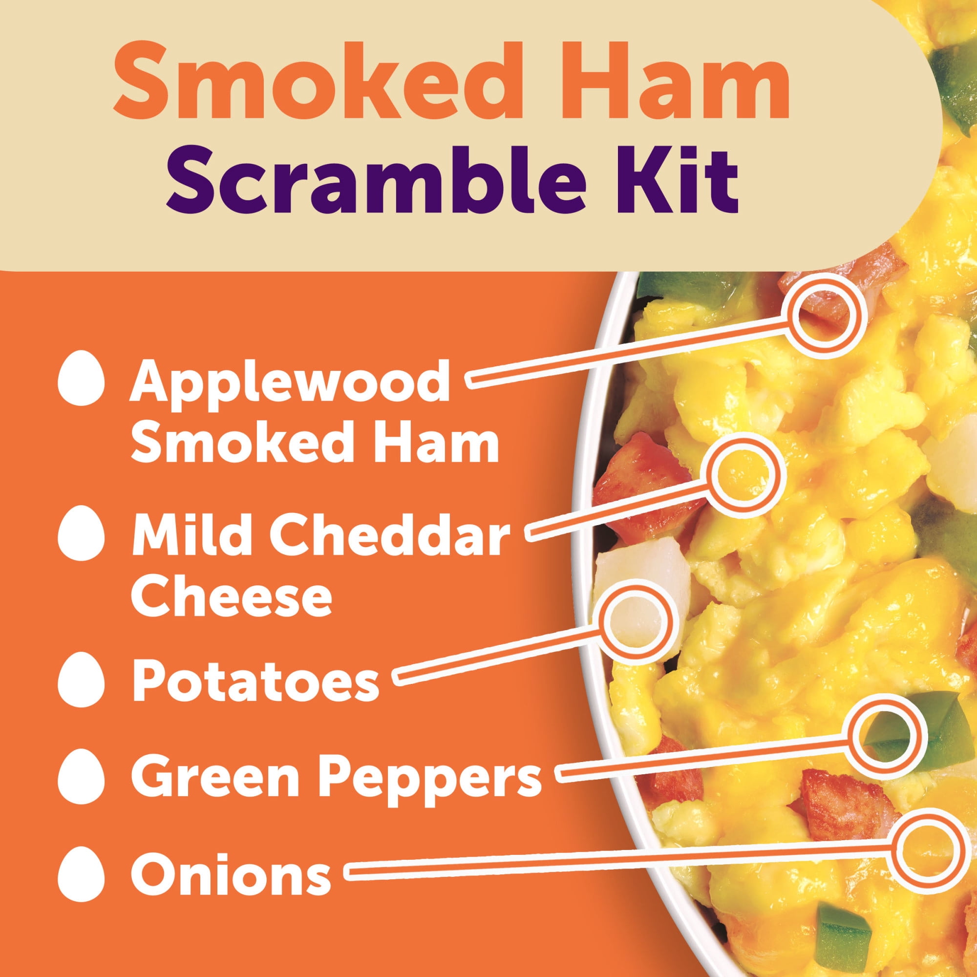 Just Crack an Egg Smoked Ham Scramble Kit, 3 oz Cup