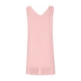 thumbnail image 4 of Mini vestido sin mangas de color sólido con falda acampanada dulce y linda con cuello en V informal de verano para mujer Pompotops  ghjkhdj9480, 4 of 8
