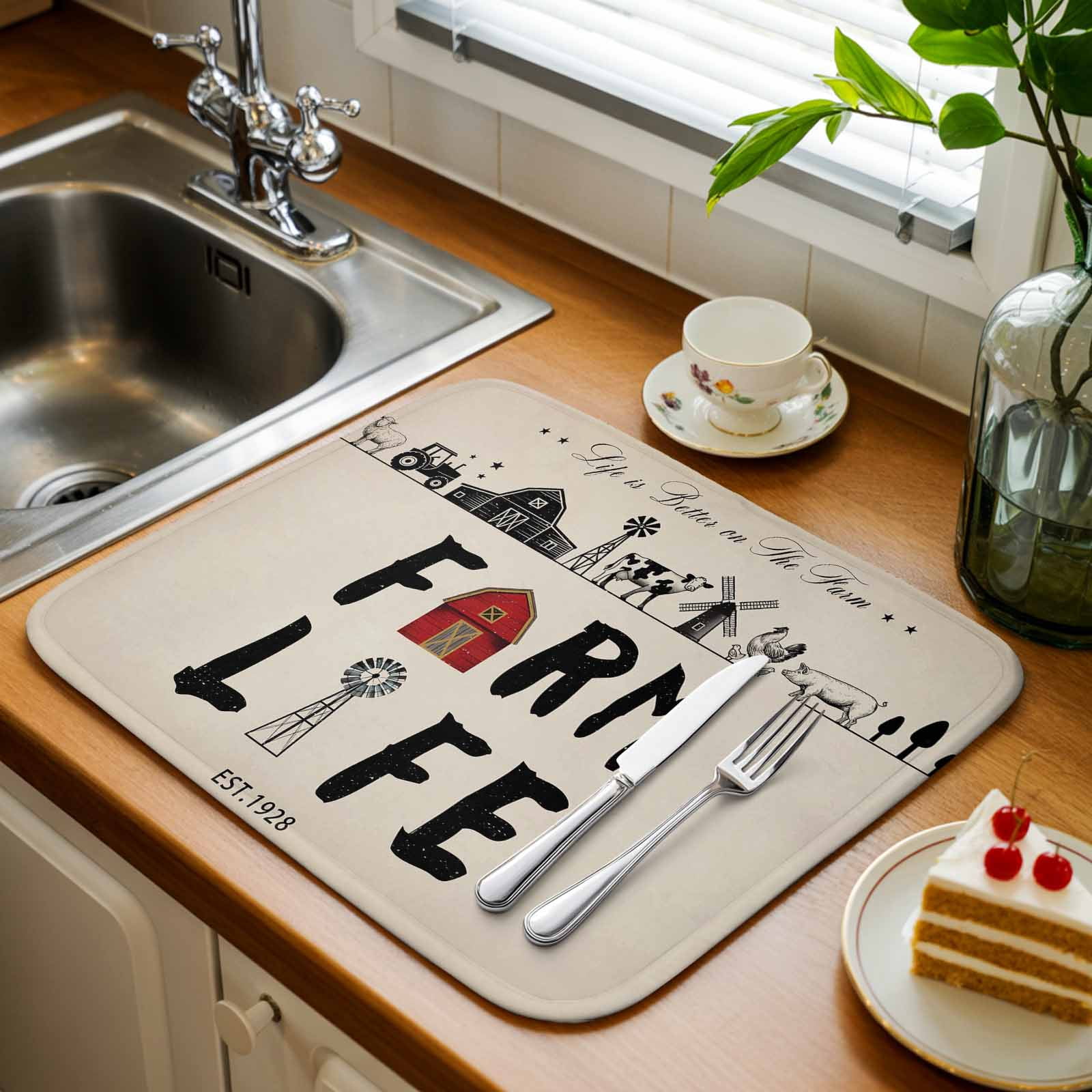 LR Home Dish Drying Mat - Thumbnail 4