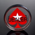 thumbnail image 4 of 3 Inch Button with Rubber Ring for Texas Holden, Blackjack, Roulette Casino Poker Chip High Quality and Durable, 4 of 5
