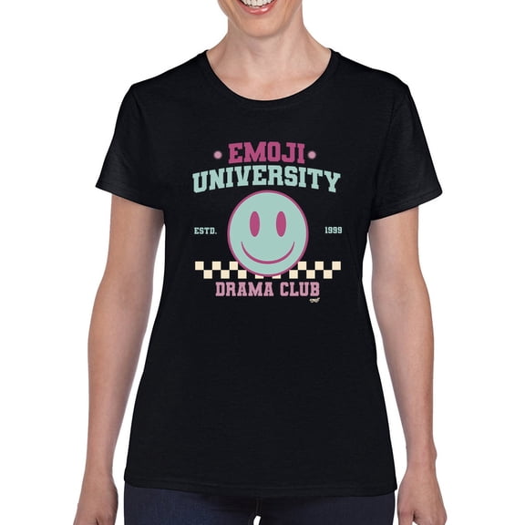 Emoji University Drama Club - Retro Smile Emoji Women's T-shirt