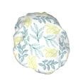 thumbnail image 4 of YFYANG Cap Double Imperméable Motif Feuillage Plantes Shower Cap, Réutilisable pour Tous Types et Tailles de Cheveux, 4 of 6