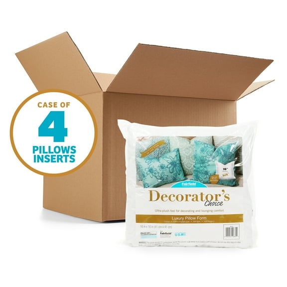 Decorator's Choice™ Square Pillow Inserts by Fairfield™, 16" x 16" (Pack of 4)