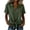 Army Green, variant on Womens Collared V-neck Tops Tie Front Casual Rolled Short Sleeve Blouse Summer Linen Loose Fit Shirt Tee White,L