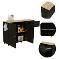 thumbnail image 3 of Boahaus Nanterre Kitchen Island, Assembled Product Height 36 in, Black Wengue, 3 of 6
