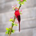 thumbnail image 3 of AMERTEER 2Pcs Foam Feather Artificial Parrot Imitation Bird Model Home Ornament (Green), 3 of 8