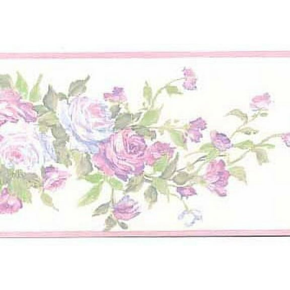 878960 Narrow Floral Mini Print Wallpaper Border 342b04962