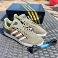 thumbnail image 2 of Ad-id-as Busenitz x Dan Mancina Olive Strata Red Men's Shoes ID3370 Size 9.5, 2 of 6