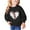 Black, variant on Odeerbi Kids Girls Crewneck Sweatshirts Pullover Sweatshirts Children's Fall Winter Sweatshirt Heart Print Long Sleeve Sweater Top Black
