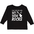 thumbnail image 3 of Inktastic For the Record, My Mom Rocks Boys or Girls Long Sleeve Toddler T-Shirt, 3 of 5