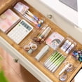 thumbnail image 5 of Versatile Clear Drawer Organizers Set for Craft and Home Storage - -Compartment Trays for Makeup Vanity Bedroom Kitchen Gadgets Utensils and More, 26.5 cm×18 cm×5 cm, Gray, 5 of 9