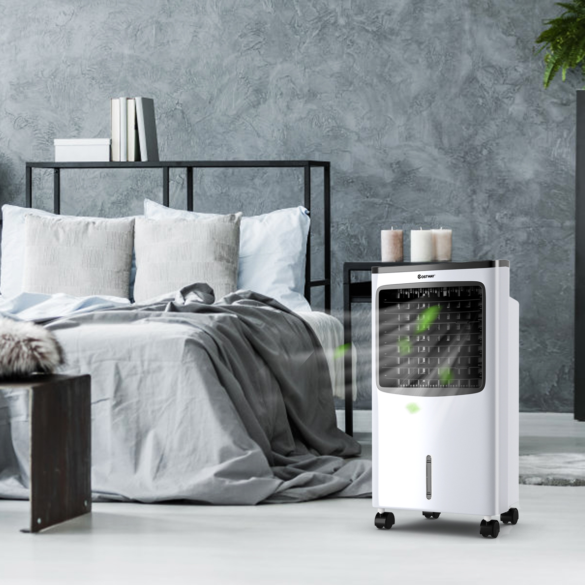 Costway Portable Cooler Fan Cooling Filter Humidify Anion W/ Remote Control Sansujyuku sansujyuku.com