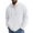 White, variant on fatyb Men's Quarter Zip Corduroy Hoodies Long Sleeve Casual Drawstring Hooded Pullover Tops with Pocket
