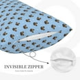 thumbnail image 3 of Daiia french Bulldog Face Bedding Waterproof Pillow Protector Zippered Queen – Bed Bug Proof Pillow Encasement-14"x20", 3 of 6