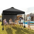thumbnail image 2 of Kselythan Pop Up Canopy Tent,10x10FT Beach Tent With 1 Sidewall,Portable Commercial Canopy Tent,Outdoor Sun Shade With Vented Top Roller Bag,4 Sandbags,4 Ropes And 8 Tent Stakes For Home Party Event, 2 of 8