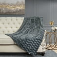 thumbnail image 3 of Home Soft Things Saga Double Sided Faux Fur Throw - Pewter - 60" x 80" Jumbo, 3 of 9