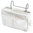 thumbnail image 4 of KALLORY 1Pc Bedside Storage Bag White Easy to Fix Hanging for Mobile Phone and Accessories Storage, 4 of 8