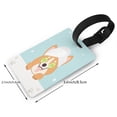 thumbnail image 2 of Sikiie Corgi With Towel Ans Slice Cucumber Luggage Tags Privacy Cover ID Label Suitcase Tags Identifiers For School Bags,Suitcases, 2 of 7