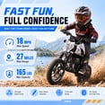 thumbnail image 3 of QEASET 39CC Dirt Bike, Mini Bike 4-Stroke Gas Powered off Road with Max Speed 20MPH, Pull Start, 3 of 9