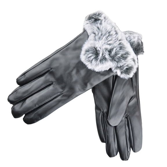 Stri 1 Pair Winter Warm Gloves Outdoor Touch Screen Gloves Windproof Gloves for Hiking Camping Cycling Fishing (Black)