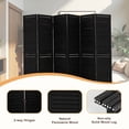thumbnail image 6 of Dovelina 6 Panel Wood Room Divider, 5.6Ft, Freestanding Louvered Folding Privacy Screen, Black, 6 of 8
