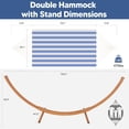 thumbnail image 4 of SUNCREAT Hammocks for Outside with Stand, Porch Hammock and Stand, 475 lbs Capacity, Blue & White, 4 of 8