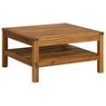 thumbnail image 4 of 6pc Outdoor Modular Sofa Set, Coffee Table, Ivory, Brown Acacia Wood, 4 of 5