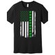 thumbnail image 1 of Camiseta del Día de San Patricio 100 % algodón con aplique de trébol y bandera estadounidense. Cuello redondo informal, tejido de punto de elasticidad media, corte regular, color liso con estampado gr, 1 of 6