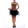 thumbnail image 2 of KHONTS Women's Corset TopsRenaissance Corset Bustier Floral Trim Shapewear Halloween Outfits For Party Club Stage Brown L, 2 of 8