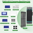 thumbnail image 6 of HOTEEL 10x30 Heavy Duty Canopy Tent with 6 Removable Sidewalls,Pop up Outdoor Commercial Party Wedding Tent with Roller Bag,Waterproof & UV 50+, Extended Awning, Dark Blue, 6 of 9