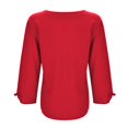 thumbnail image 5 of Baqcunre Long Sleeve Shirts For Women Ladies Thin Style Spring Style Cotton And Linen Top Plate Buckle Large Size Top Plus Size Tops Workout Tops For Women Red L, 5 of 5