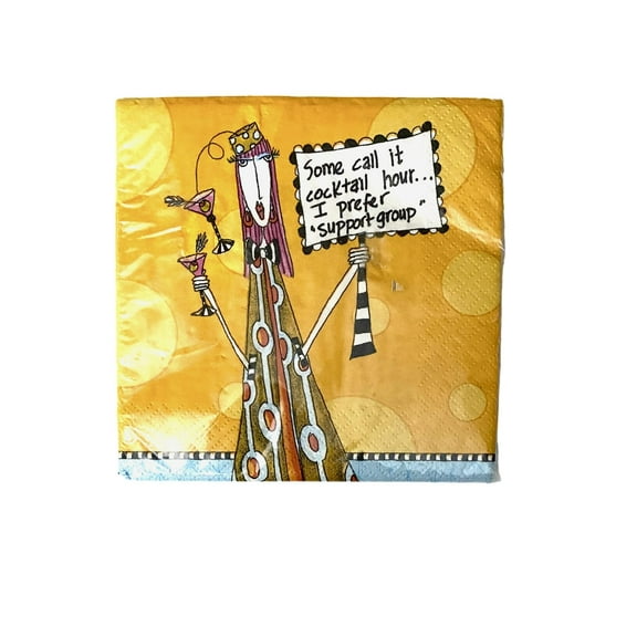 Some Call It Cocktail Hour...I Prefer "Support Group" Cocktail Napkins 20 count