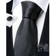 thumbnail image 2 of Barry.Wang Classic Ties for Men Formal Business Wedding Solid Paisley Necktie Set, 2 of 4