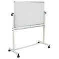 thumbnail image 5 of Flash Furniture HERCULES Series 45.25"W x 54.75"H Reversible Mobile Cork Bulletin Board and White Board with Pen Tray, 5 of 17