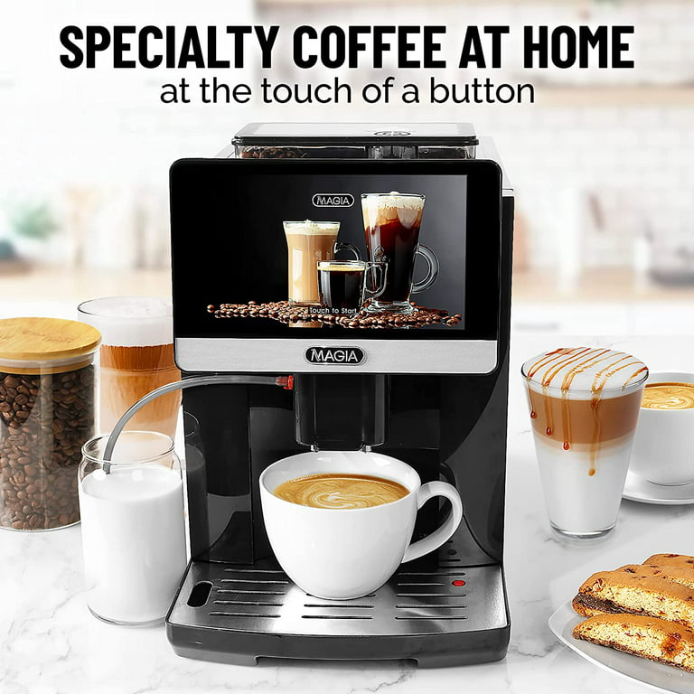 Hipresso Programmable Super-automatic Espresso Coffee Machine with Large 7  inches HD TFT Display