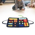 thumbnail image 4 of Tablero De Actividades Para Niños Pequeños, Diseño Práctico De Bordes Redondeados, Juguetes De Aprendizaje De Vestidos Para Desarrollar La Capacidad Práctica Del Bebé Para ANGGREK Toddler Activity Board, 4 of 8