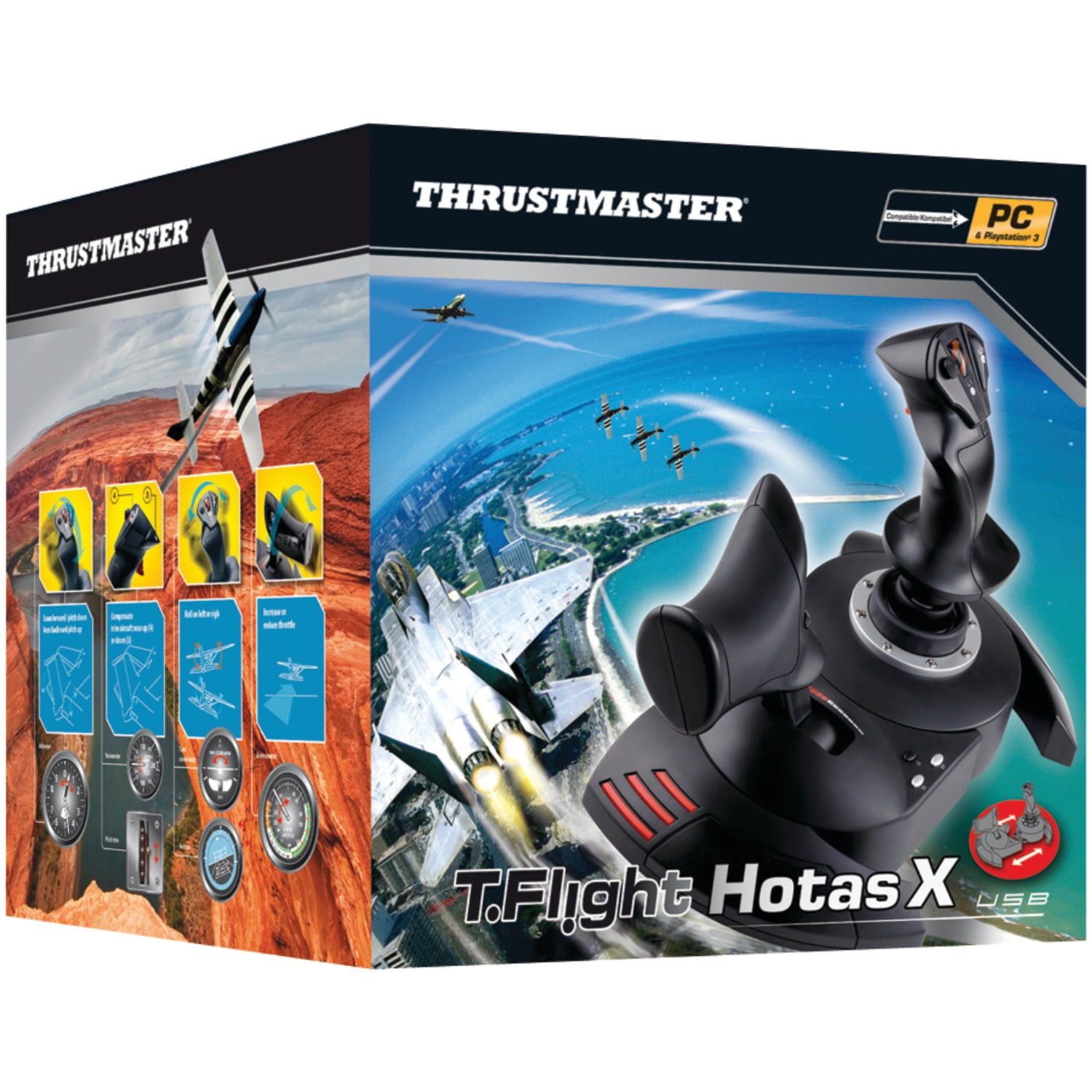 Thrustmaster T-Flight Hotas X Flight Throttle Stick Control, PS3 and 