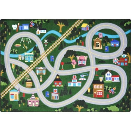 - Joy Carpets 1629C My Community Helpers 5 ft.4 in. x 7 ft.8 in. 100 Pct. STAINMASTER Nylon Machine Tufted- Cut Pile Educational Rug