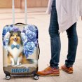 thumbnail image 4 of Shetland Sheepdog Proud Dad Happy Father's Day Travel Luggage Cover Sheltie Dog Lover Gifts Suitcase Dust Protective Decor - 02008, 4 of 5