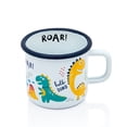thumbnail image 3 of METALAC Little Dino Enamel Mug 12.5 fl oz (370 ml) Enameled Steel Camper Coffee Mug Shatterproof Tea Mug for Hot Beverages Latte Cocoa Chocolate, Dark Blue and White, 3 of 3