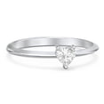 thumbnail image 1 of Heart Birthstone Ring - Cubic Zirconia / White Topaz (April), 1 of 6