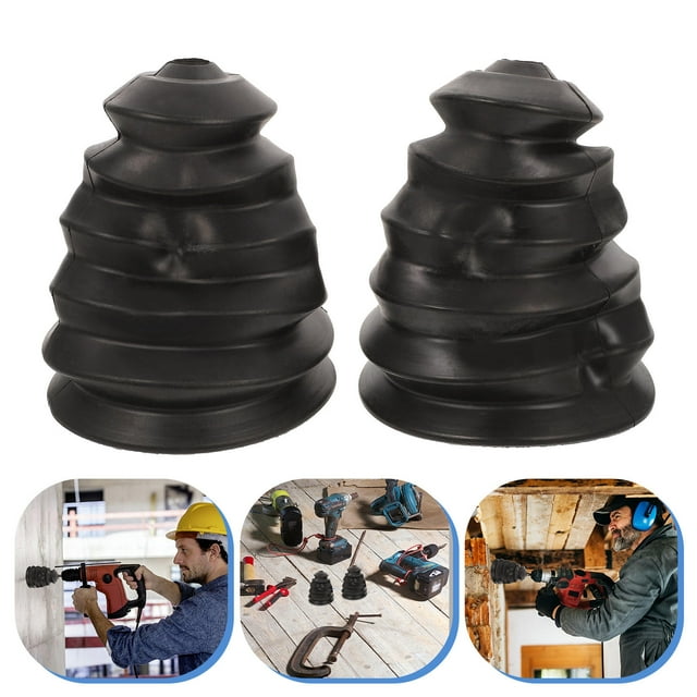 Minkissy 2Pcs Electric Drill Cover Black Plastic for Dust Collection Tasks