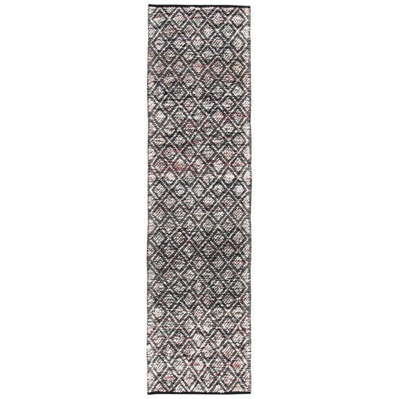 SAFAVIEH Natura Harold Diamond Runner Rug, Ivory/Red, 2'3" x 9'