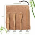 thumbnail image 4 of BambooMN Travel Utensils with 2 Washcloth Wraps - Black - 1 Set, 4 of 9