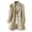 Khaki M, variant on Women Fall Spring Coat Slim Fit Single-breasted Solid Color Turn-down Collar Pockets Mid Length Korean Style Overcoat Outdoor Jacket
