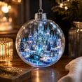 thumbnail image 4 of Kdkad Light-up Christmas Ball Ornaments, 3.15 In Christmas Tree Ornaments with Built‑in Lights, Elegant Clear Acrylic Christmas Decorations for Xmas Tree Fireplace, Winter Room Decor Party Supplies, 4 of 6
