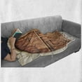 thumbnail image 6 of Rustic Soft Flannel Fleece Blanket, Traditional Oak Crafted Doorway on Stone Facade Artisan Hand Made Features Culture, Cozy Plush for Indoor and Outdoor Use, 70" x 90", Cream Brown, by Ambesonne, 6 of 6